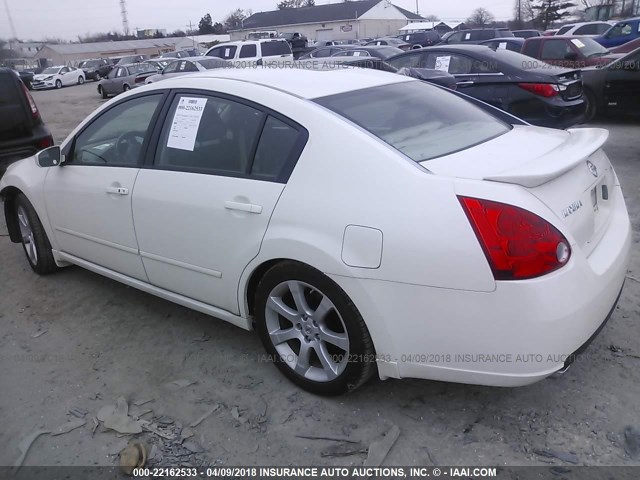 1N4BA41E98C807690 - 2008 NISSAN MAXIMA SE/SL WHITE photo 3