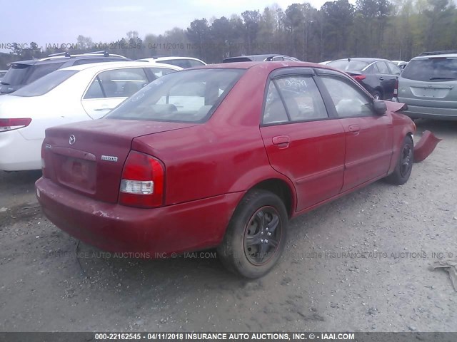 JM1BJ2227Y0278437 - 2000 MAZDA PROTEGE DX/LX RED photo 4