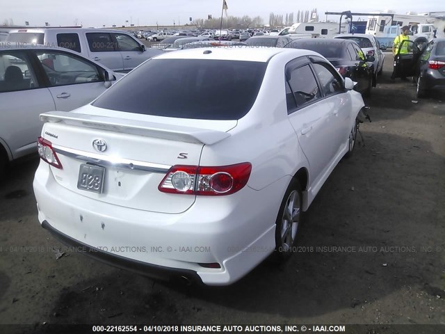 2T1BU4EEXBC548489 - 2011 TOYOTA COROLLA S/LE WHITE photo 4