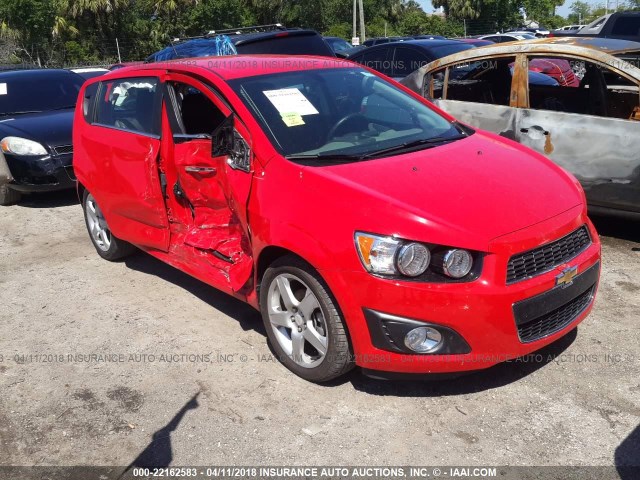 1G1JE6SB6G4142307 - 2016 CHEVROLET SONIC LTZ RED photo 1