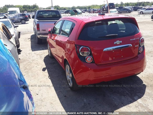 1G1JE6SB6G4142307 - 2016 CHEVROLET SONIC LTZ RED photo 3