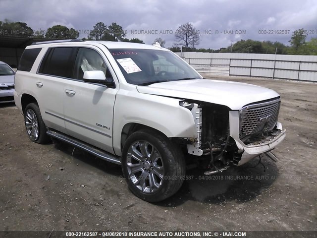 1GKS1CKJ4FR605337 - 2015 GMC YUKON DENALI WHITE photo 1