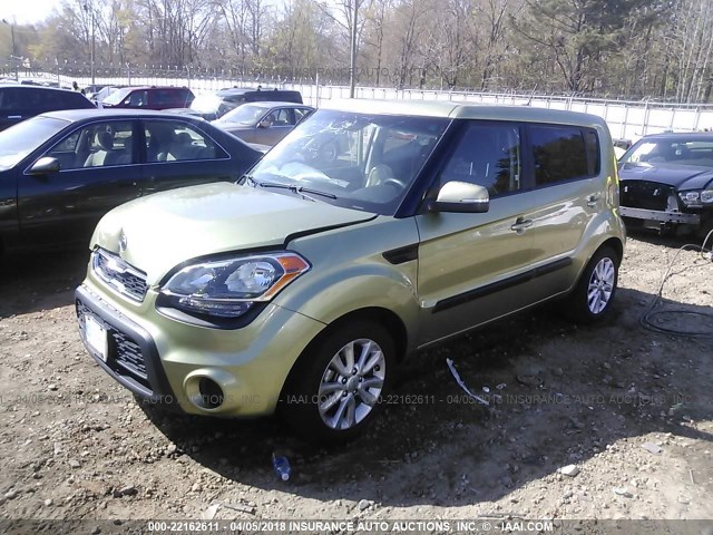 KNDJT2A64C7456329 - 2012 KIA SOUL +/!/SPORT GREEN photo 2