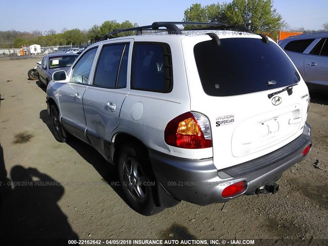 KM8SC73D52U208101 - 2002 HYUNDAI SANTA FE GLS/LX WHITE photo 3