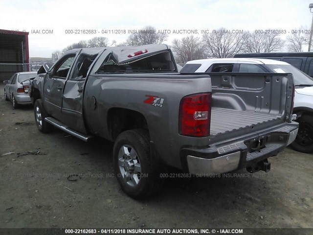 1GC1KXC88DF181571 - 2013 CHEVROLET SILVERADO K2500 HEAVY DUTY LT GRAY photo 3