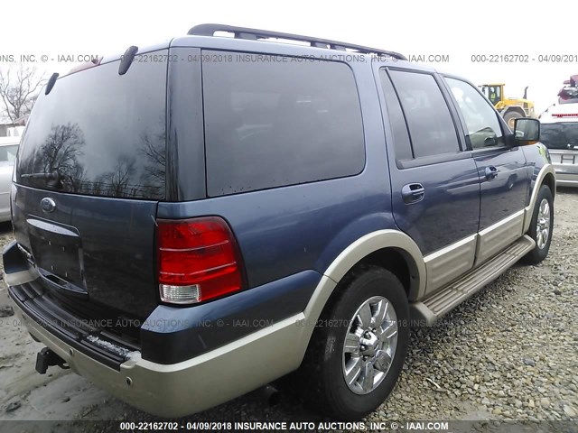 1FMFU18526LA53242 - 2006 FORD EXPEDITION EDDIE BAUER BLUE photo 4