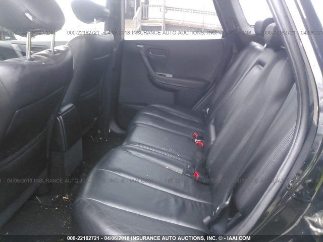 JN8AZ08W65W430630 - 2005 NISSAN MURANO SL/SE/S BLACK photo 8