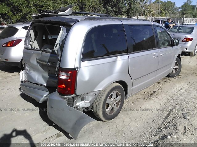 1D8HN54119B519503 - 2009 DODGE GRAND CARAVAN SXT SILVER photo 4