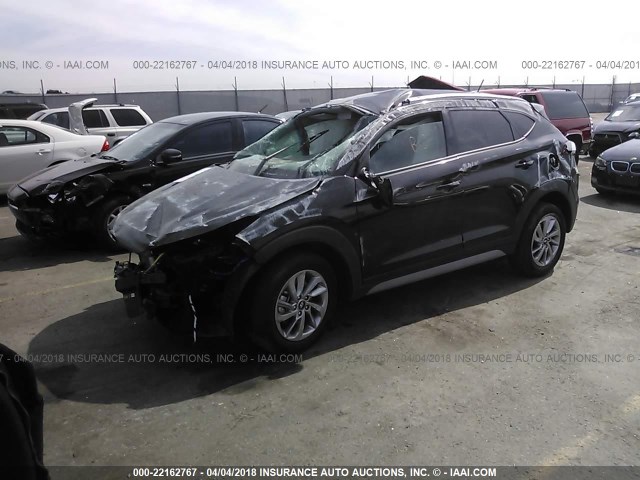KM8J3CA47HU479581 - 2017 HYUNDAI TUCSON LIMITED/SPORT AND ECO/SE BLACK photo 2