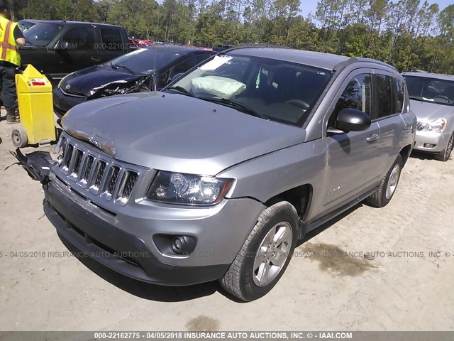 1C4NJCBA5FD177946 - 2015 JEEP COMPASS SPORT SILVER photo 2