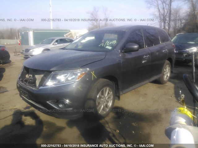 5N1AR2MMXEC701472 - 2014 NISSAN PATHFINDER S/SV/SL/PLATINUM 灰色 照片 2