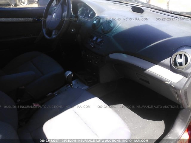 KL1TD56648B147939 - 2008 CHEVROLET AVEO LS RED photo 5