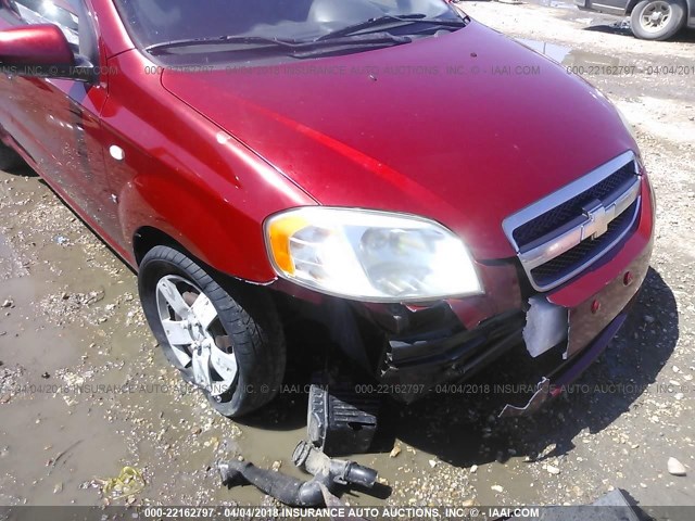 KL1TD56648B147939 - 2008 CHEVROLET AVEO LS RED photo 6