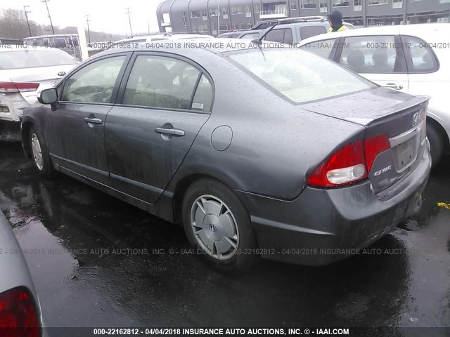 JHMFA36279S018707 - 2009 HONDA CIVIC HYBRID GRAY photo 3