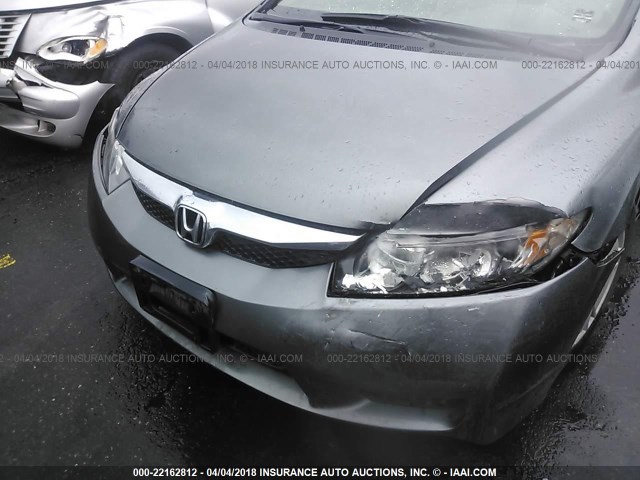 JHMFA36279S018707 - 2009 HONDA CIVIC HYBRID GRAY photo 6