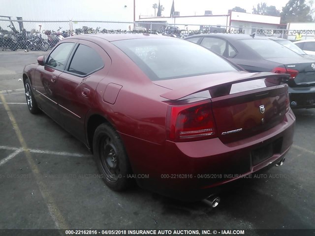 2B3KA53H76H355421 - 2006 DODGE CHARGER R/T RED photo 3