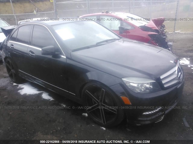 WDDGF8BB1BR158118 - 2011 MERCEDES-BENZ C 300 4MATIC BLACK photo 1