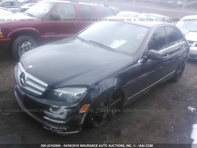 WDDGF8BB1BR158118 - 2011 MERCEDES-BENZ C 300 4MATIC BLACK photo 2