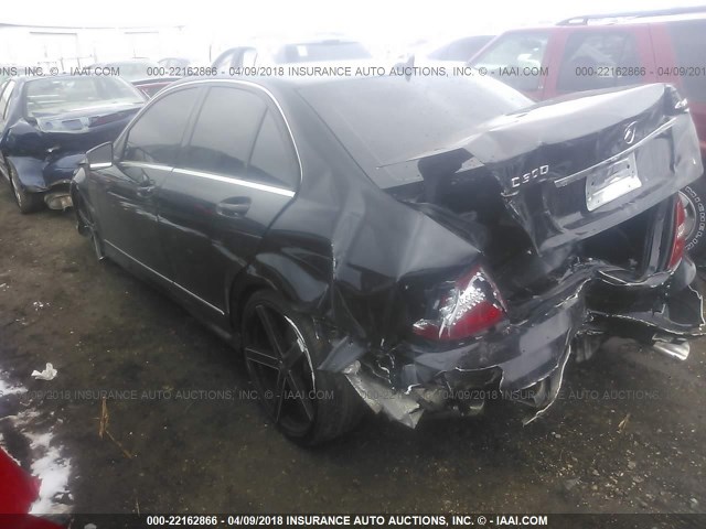 WDDGF8BB1BR158118 - 2011 MERCEDES-BENZ C 300 4MATIC BLACK photo 3