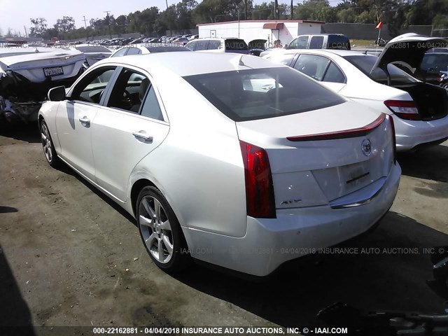 1G6AB5RX5E0112220 - 2014 CADILLAC ATS LUXURY WHITE photo 3