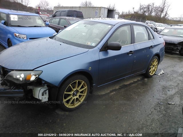 JF1GE61668H500186 - 2008 SUBARU IMPREZA 2.5I BLUE photo 2