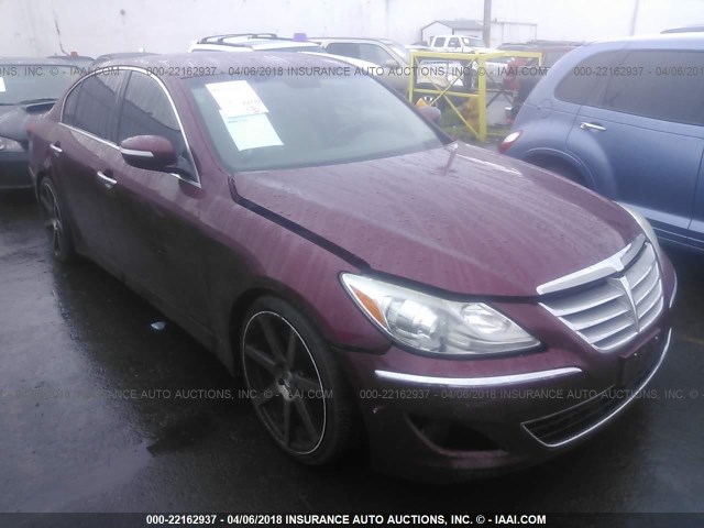 KMHGC4DDXCU179182 - 2012 HYUNDAI GENESIS 3.8L MAROON photo 1