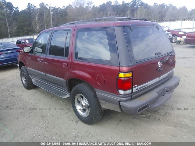 4M2DU52P3VUJ18289 - 1997 MERCURY MOUNTAINEER  RED photo 3