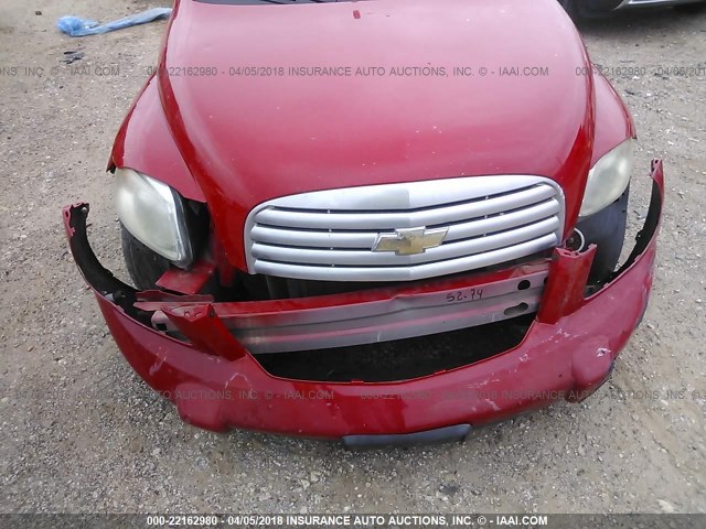 3GNDA13D38S549822 - 2008 CHEVROLET HHR LS RED photo 6