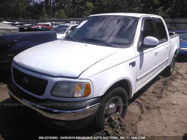 1FTRW07W61KE06693 - 2001 FORD F150 SUPERCREW WHITE photo 2