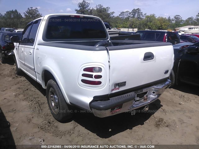 1FTRW07W61KE06693 - 2001 FORD F150 SUPERCREW WHITE photo 3