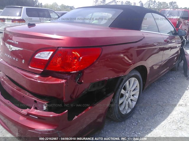 1C3BC5ED1AN164410 - 2010 CHRYSLER SEBRING TOURING RED photo 4