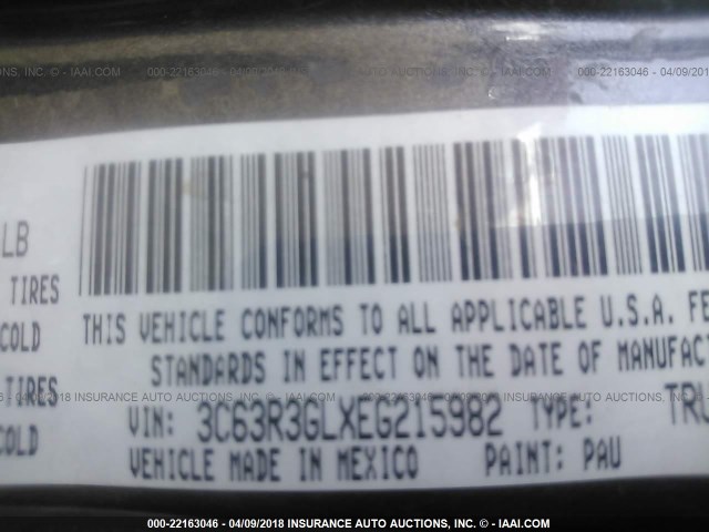 3C63R3GLXEG215982 - 2014 RAM 3500 ST GRAY photo 10