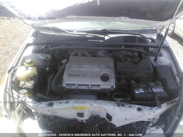 4T1CA30P06U070748 - 2006 TOYOTA CAMRY SOLARA SE/SLE თეთრი ფოტო 10