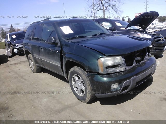 1GNDT13S922428272 - 2002 CHEVROLET TRAILBLAZER  GREEN photo 1