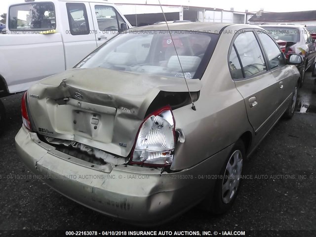 KMHDN45D22U437317 - 2002 HYUNDAI ELANTRA GLS/GT GOLD photo 4