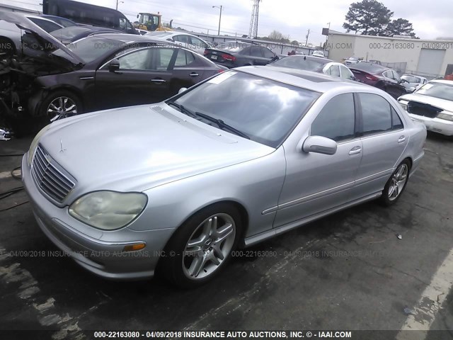 WDBNG75J51A185992 - 2001 MERCEDES-BENZ S 500 SILVER photo 2