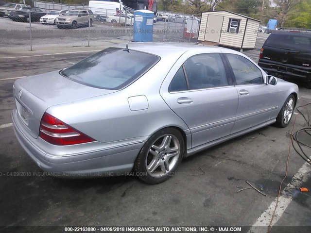 WDBNG75J51A185992 - 2001 MERCEDES-BENZ S 500 SILVER photo 4