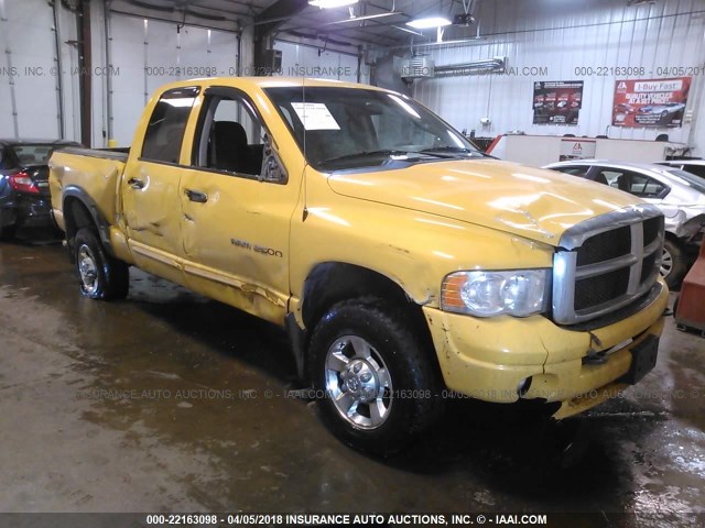 3D7KS28C15G809108 - 2005 DODGE RAM 2500 ST/SLT 黄色 照片 1