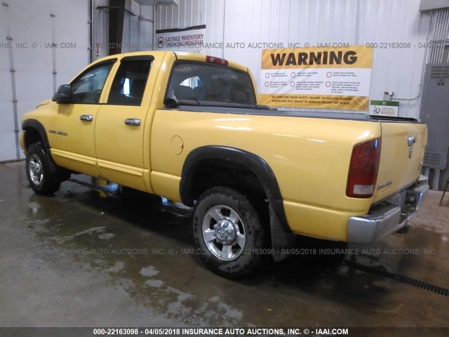 3D7KS28C15G809108 - 2005 DODGE RAM 2500 ST/SLT YELLOW photo 3