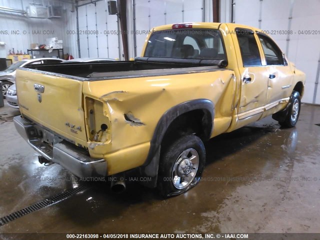 3D7KS28C15G809108 - 2005 DODGE RAM 2500 ST/SLT 黄色 照片 4