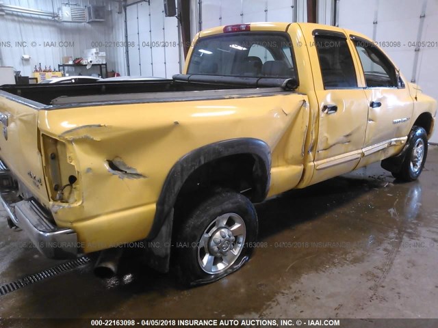 3D7KS28C15G809108 - 2005 DODGE RAM 2500 ST/SLT YELLOW photo 6