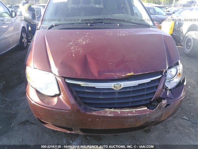 2A4GP54L27R193760 - 2007 CHRYSLER TOWN & COUNTRY TOURING MAROON photo 6