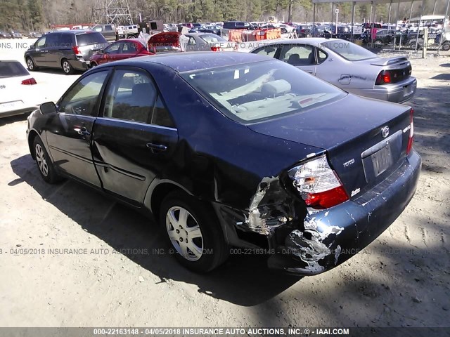 4T1BE32K42U536726 - 2002 TOYOTA CAMRY LE/XLE/SE 海军蓝 照片 3