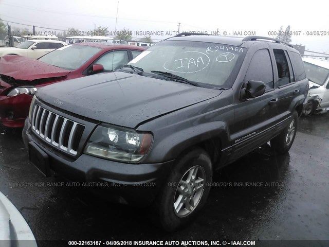 1J4GX48S74C132565 - 2004 JEEP GRAND CHEROKEE LAREDO/COLUMBIA/FREEDOM GRAY photo 2