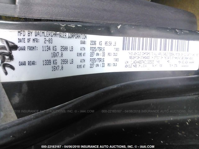 1J4GX48S74C132565 - 2004 JEEP GRAND CHEROKEE LAREDO/COLUMBIA/FREEDOM 灰色 照片 9