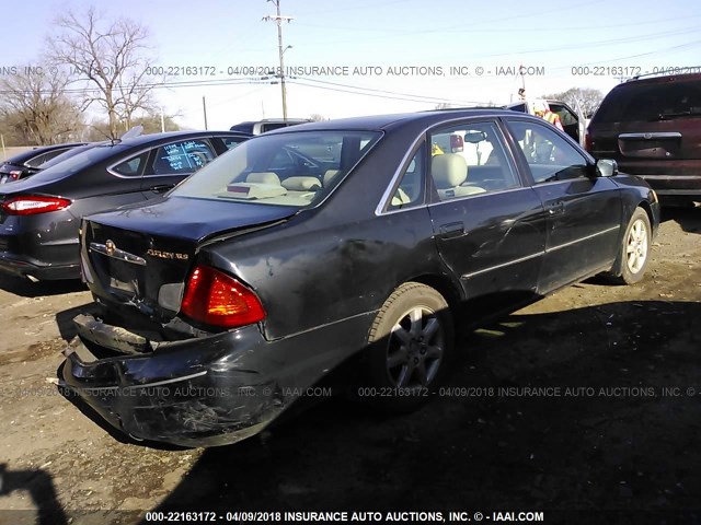 4T1BF28B71U147513 - 2001 TOYOTA AVALON XL/XLS BLACK photo 4