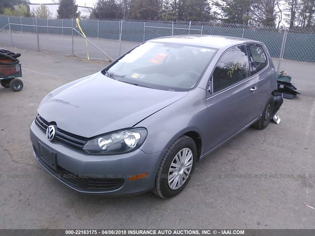 WVWAA7AJ9AW288567 - 2010 VOLKSWAGEN GOLF GRAY photo 2