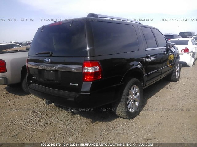 1FMJK2AT6FEF38017 - 2015 FORD EXPEDITION EL LIMITED BLACK photo 4