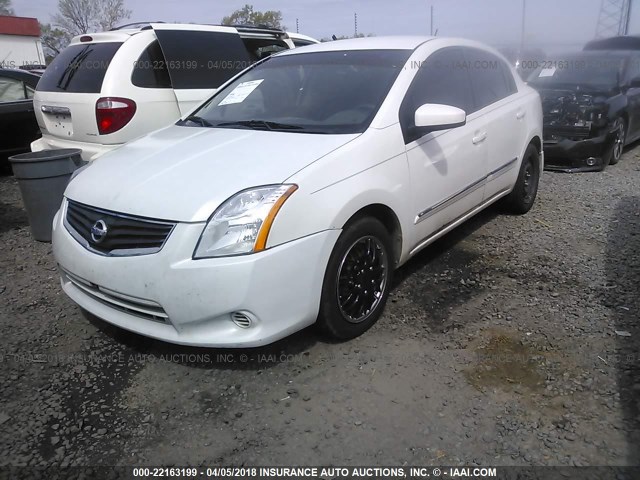 3N1AB6APXBL684738 - 2011 NISSAN SENTRA 2.0/2.0S/SR/2.0SL WHITE photo 2