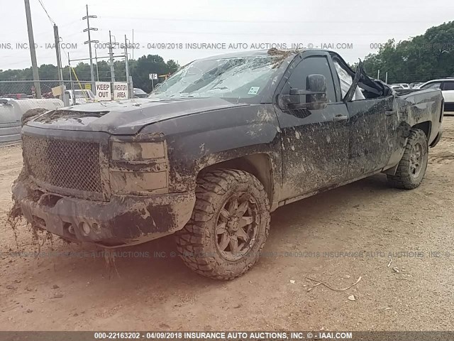 3GCPCREC6EG121390 - 2014 CHEVROLET SILVERADO C1500 LT BLACK photo 2